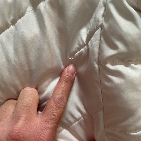 Sz M Gap Puffy Jacket-white/off white - Picture 4 of 5